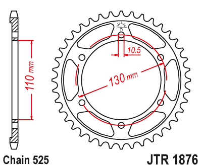 JT SPROCKETS JTR1876.46 (oryg, +1, 438546jt)